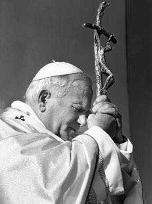 Papst Johannes Paul II. (Karol Jozef Wojtyla) Deutschlandbesuch am 16.11.1980 in Fulda ----stock-photo