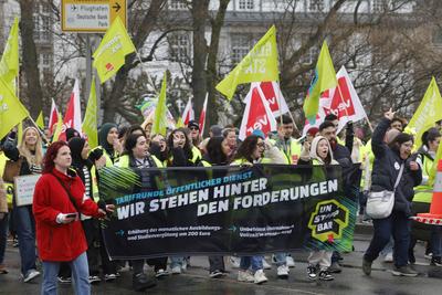 Warnstreik U-Bahn und Stra?enbahn-stock-foto