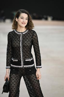 Paris Fashion Week. People au defile Chanel-stock-photo