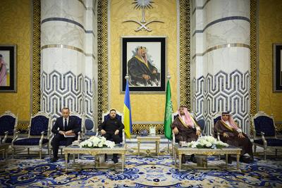 Praesident Wolodymyr Selenskyj in Dschidda / Saudi Arabien am 10.03.2025,-stock-photo