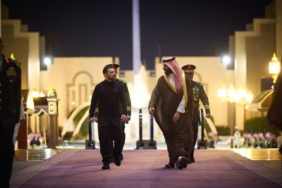 Praesident Wolodymyr Selenskyj in Dschidda / Saudi Arabien am 10.03.2025,-stock-photo
