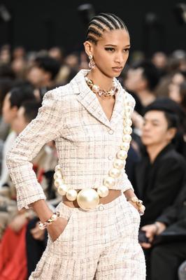 Paris Fashion Week. Defil? Chanel au Grand Palais-stock-photo