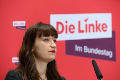Berlin, Pressekonferenzen von Die Linke im Bundestag-stock-foto