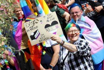 CHRISTOPHER STREET DAY 2023 - Erfurt - CSD - Am 2. September 2023 zieht der CSD in Erfurt durch die Innenstadt. Er ist d-stock-photo