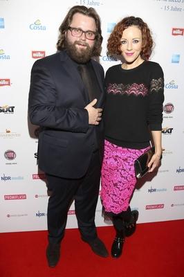 Antoine Monot Jr und Jasmin Wagner bei der 15 Jahre Movie meets Media Party im Hotel Atlantic Kempi-stock-photo