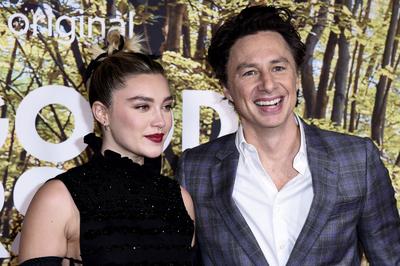 Florence Pugh und Zach Braff bei der Premiere des Kinofilms A Good Person im Ham Yard Hotel. London, 08.03.2023 *** Flor-stock-foto