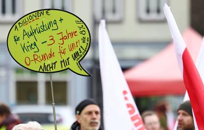 Warnstreik oeffentlicher Dienst-stock-foto