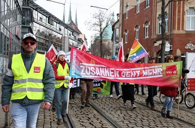 Warnstreik oeffentlicher Dienst-stock-foto