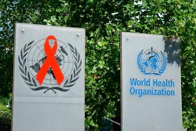 UNAIDS in Genf UNAIDS in Genf, 03.08.2019, Genf, Avenue Appia, Schweiz, UNAIDS ist eine Nichtregierungsorganisation der-stock-photo