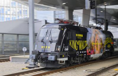 20250313 OeBB Loktaufe King of Waltz. Queen of Music.-stock-foto