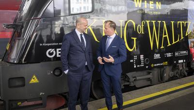 20250313 OeBB Loktaufe King of Waltz. Queen of Music.-stock-foto