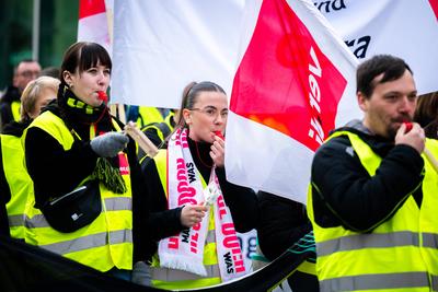 VER.DI WARNSTREIK IN ERFURT-stock-foto