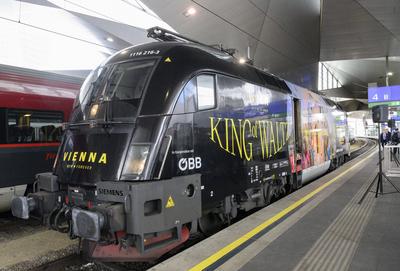 20250313 OeBB Loktaufe King of Waltz. Queen of Music.-stock-foto