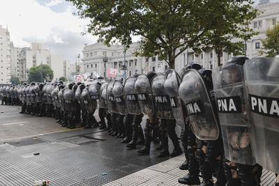Argentina: Pensioners' claim.-stock-foto