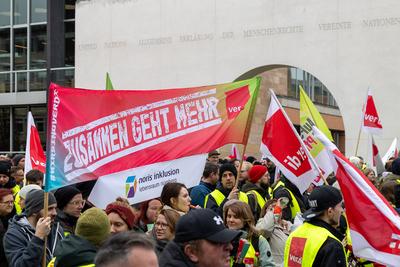 Verdi Warnstreiks im ?ffentlichen Dienst, N?rnberg, 13.03.2025-stock-photo