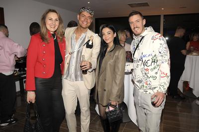 Manuela Schikorsky, Marcell Damaschke, Dilara Mardine, Max Kruse-stock-foto
