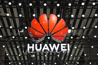 Huawei Messestand, MWC Mobile World Congress 2024, Barcelona, Spanien *** Huawei exhibition stand, MWC Mobile World Cong-stock-foto