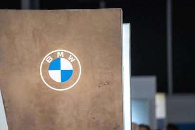 Augsburg, Swabia, Bavaria, Germany - October 11, 2024: BMW, Bayerische Motoren Werke AG logo, the car manufacturer, or c-stock-foto