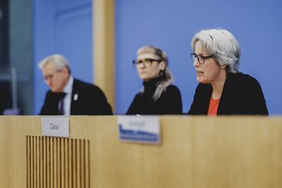 Pressekonferenz der UBSKM-stock-foto