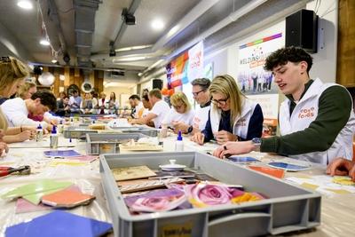 Royal Couple takes part in 21st edition of NLdoet, Katwijk, The Netherlands-stock-foto