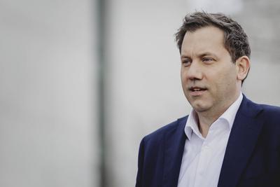 Pressestatement Lars Klingbeil-stock-foto