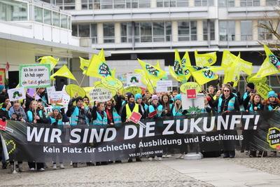 Tarifverhandlungen in Potsdam-stock-foto