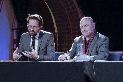Philipp Schwenke, Colum McCann-stock-foto