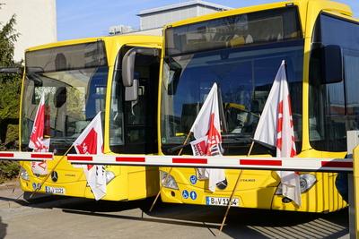 BVG Streik, Warnstreik der Gewerkschaft ver.di, Berlin, 20.02.2025-stock-foto
