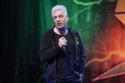 Comedian Michael Mittermeier live bei der "Humorzone" in Dresden-stock-foto