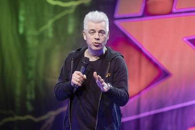 Comedian Michael Mittermeier live bei der "Humorzone" in Dresden-stock-foto