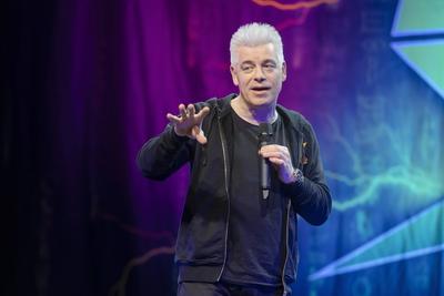 Comedian Michael Mittermeier live bei der "Humorzone" in Dresden-stock-foto
