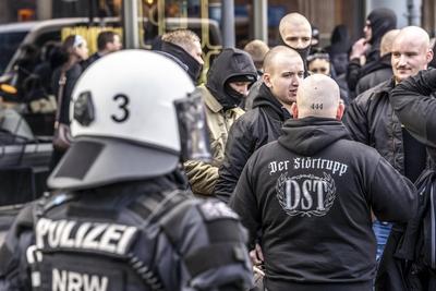 Nazi Demo-stock-foto