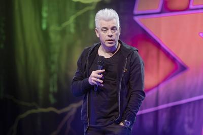 Comedian Michael Mittermeier live bei der "Humorzone" in Dresden-stock-foto