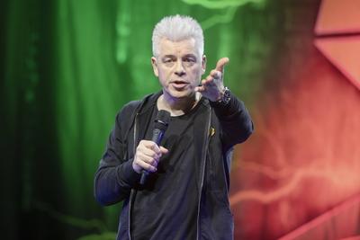 Comedian Michael Mittermeier live bei der "Humorzone" in Dresden-stock-foto