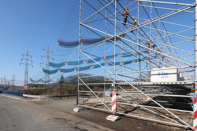 Stromnetzausbau im Siegerland-stock-foto