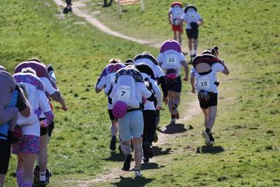 UK Wife Carrying Race-stock-photo