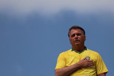 Jair Bolsonaro (PL/RJ), Former President of the Republic, during the Amnesty Now demonstration, in Rio de Janeiro-stock-photo