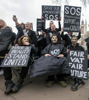 Salon Owners And Employees Action Day-stock-photo