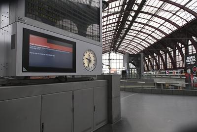 Rail Strike NMBS-SNCB-stock-foto
