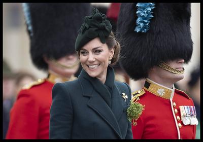Kate Middleton at the Irish Guard's St.Patrick's Day Parade-stock-photo