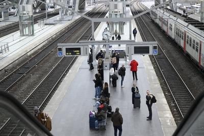 Rail Strike NMBS-SNCB-stock-foto
