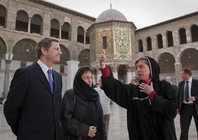 Poolfoto Guido WESTERWELLE FDP Bundesaussenminister und Vizekanzler bei einem Besuch der Omay-stock-foto