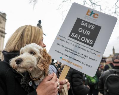 Salon Owners And Employees Action Day-stock-photo