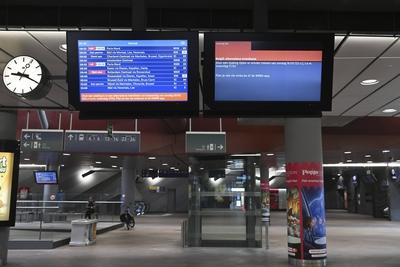 Rail Strike NMBS-SNCB-stock-foto