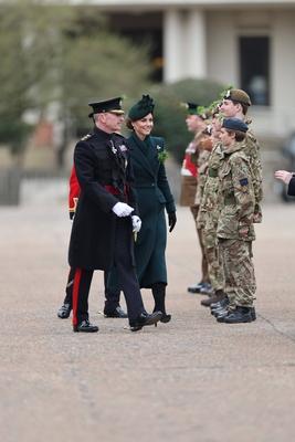 Kate Middleton at the Irish Guard's St.Patrick's Day Parade-stock-photo
