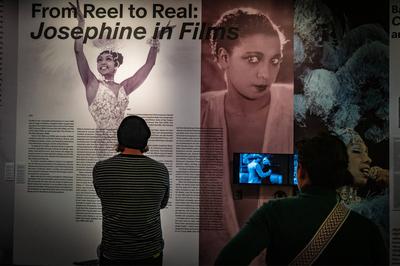 Berlin Tiergarten; Kulturforum Neue Nationalgalerie ; Ausstellung: Josephine Baker / Icon in Motion - 26.01.2024 *nur zu-stock-foto