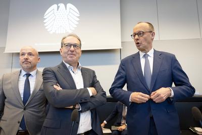 CDU/CSU, Friedrich Merz, Alexander Dobrindt, Alexander Hoffmann-stock-photo