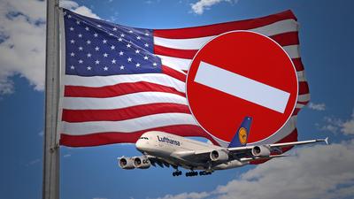 Angst vor dem Coronavirus, Einreisestopp in die USA fuer 30 Tage von Reisen von Europa in die USA in Kraft getreten Fot-stock-photo