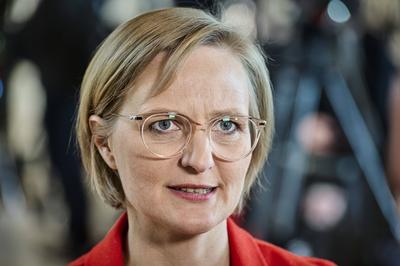 BT Abstimmung Grundgesetz?nderung - Franziska Brantner-stock-foto
