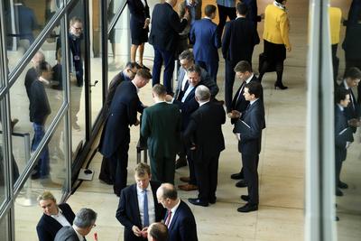 Berlin, 18.03.2025 213. Sitzung des Deutschen Bundestages Abstimmung zu Antr?gen der FDP Zweite und dritte Beratung des-stock-foto
